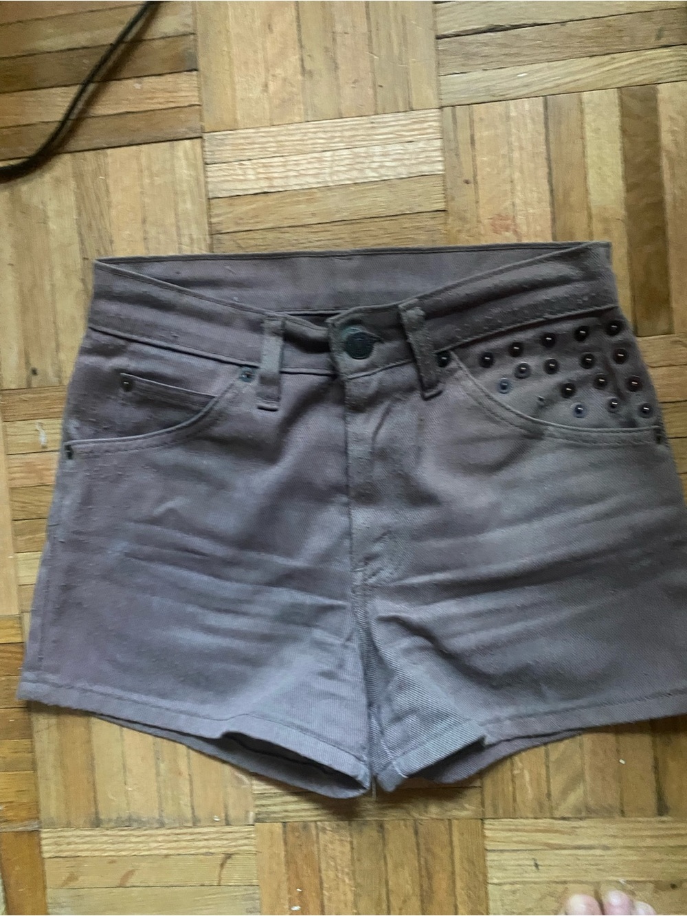 Vintage levies Teaspoon Brown Studded Women's Jean Shorts